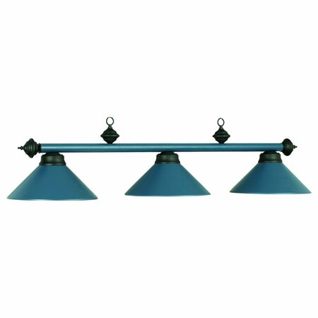 RAM GAMEROOM 54In. 3Lt Billiard Light- Matte Blue PR54 MBL